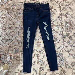 Wild Fable Dark Blue Distressed Skinny Jeans